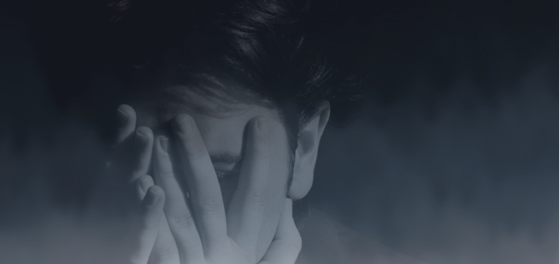 Shame and Guilt, Person covering their face in fog