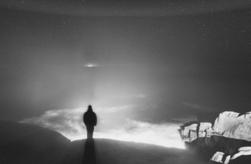 Man walking into fog - Self Sabotaging