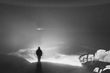 Man walking into fog - Self Sabotaging
